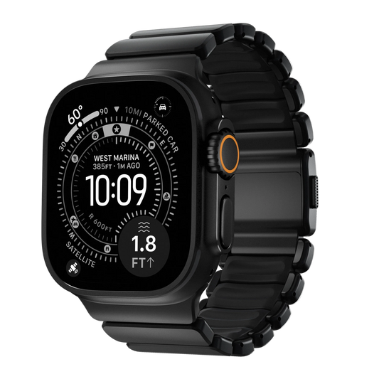 Nomad 49/46 mm Stratos Band Reim - Black Titanium/Black