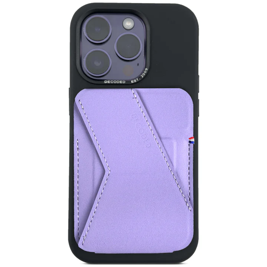 Decoded Magnetisk kortholder i silikon med stativ - Lavender