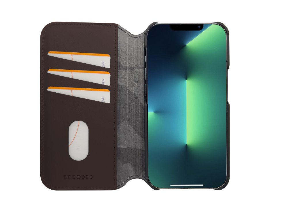 Decoded Leather Wallet etui til iPhone 14 Pro Max - Brun