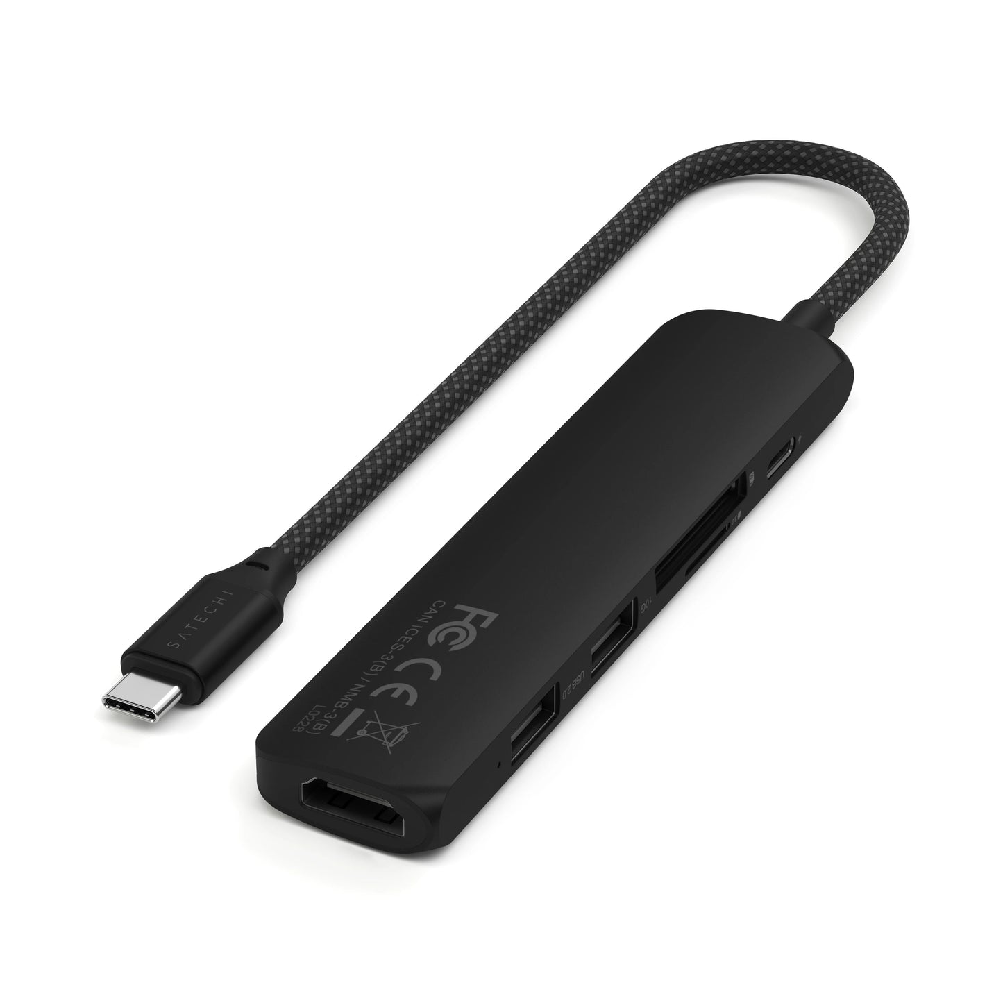 Satechi Slim 6 Multiport Adapter - Svart