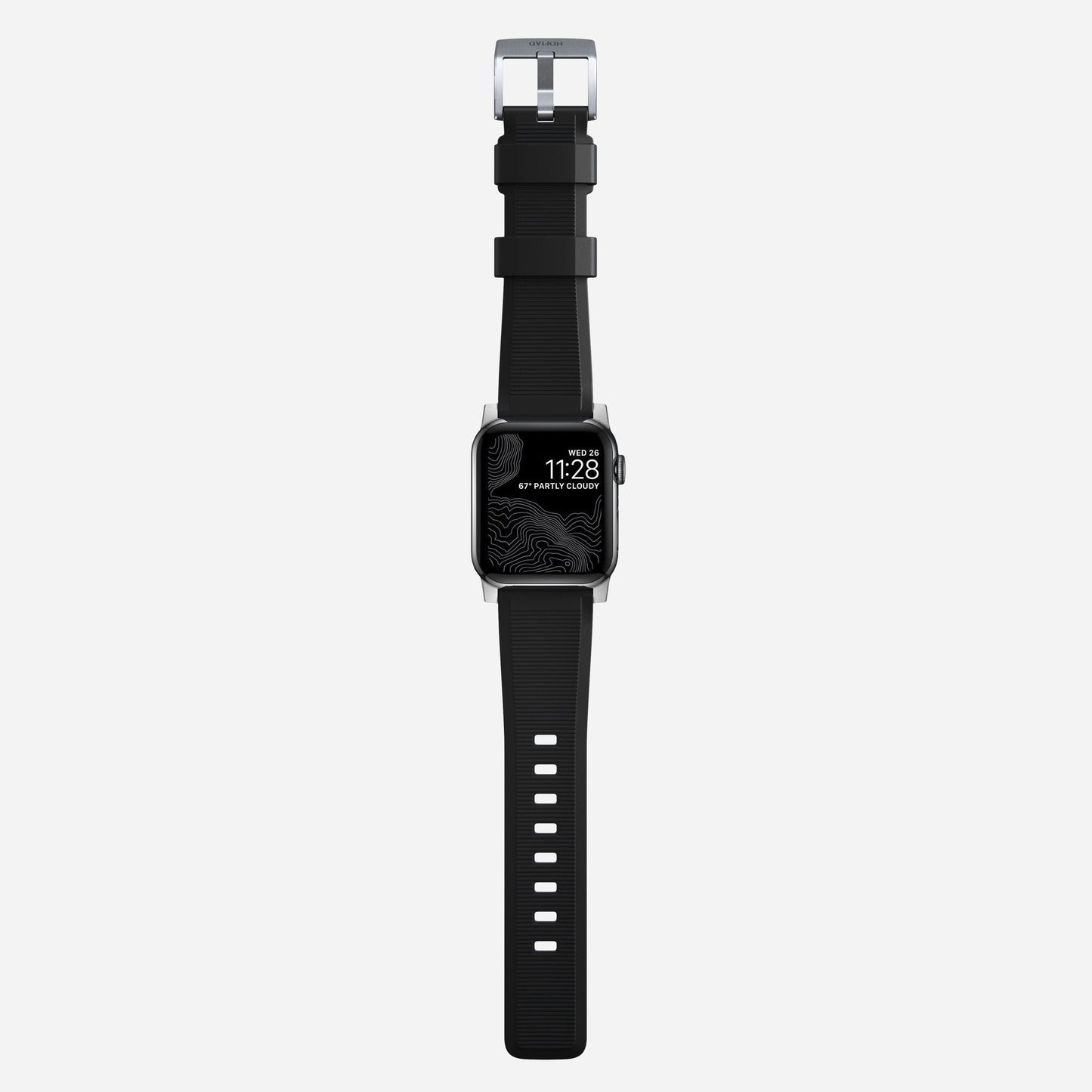 Nomad 42/41 mm Rugged Strap reim - Sølv