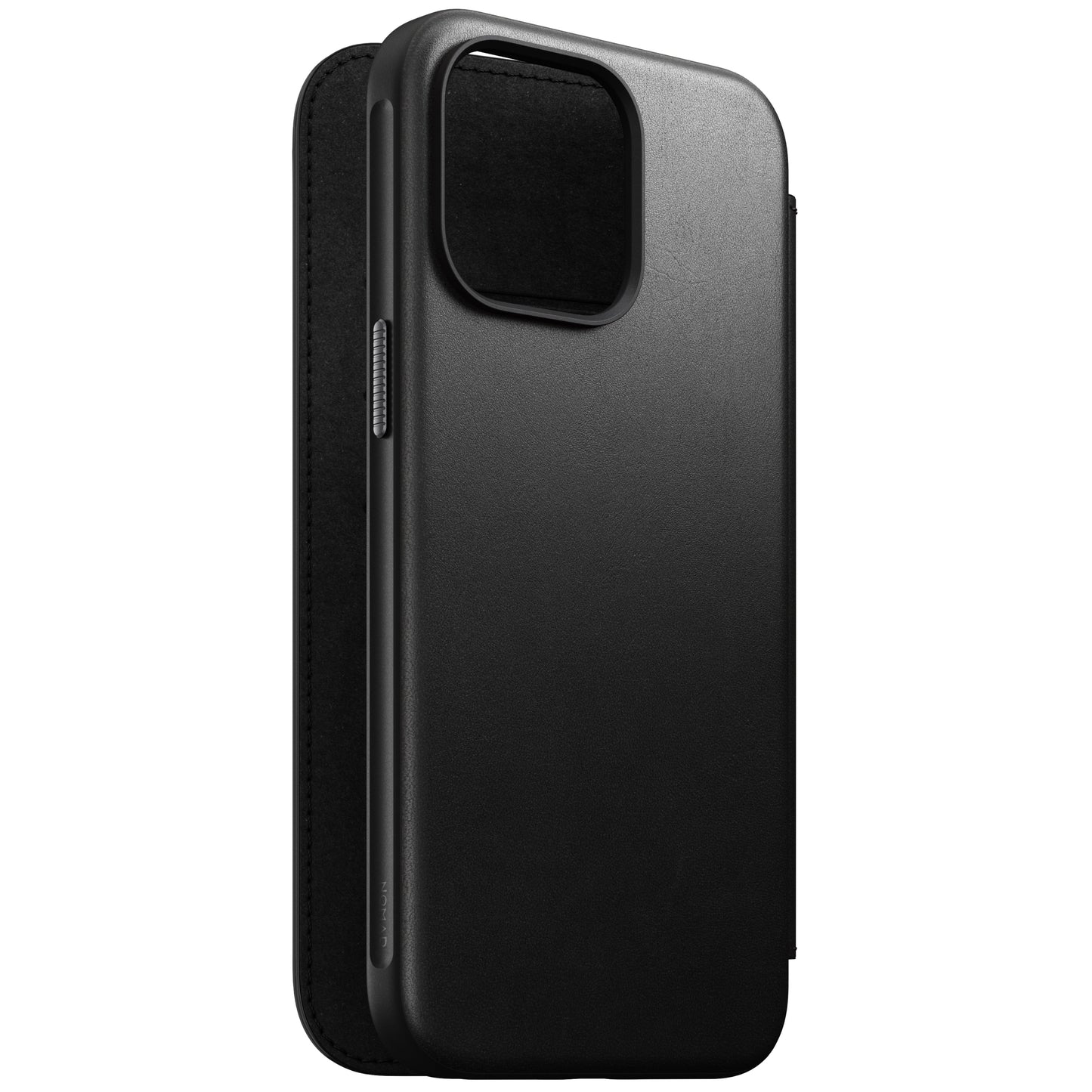 Nomad Lommebokdeksel i skinn med MagSafe til iPhone 15 Pro Max - Svart