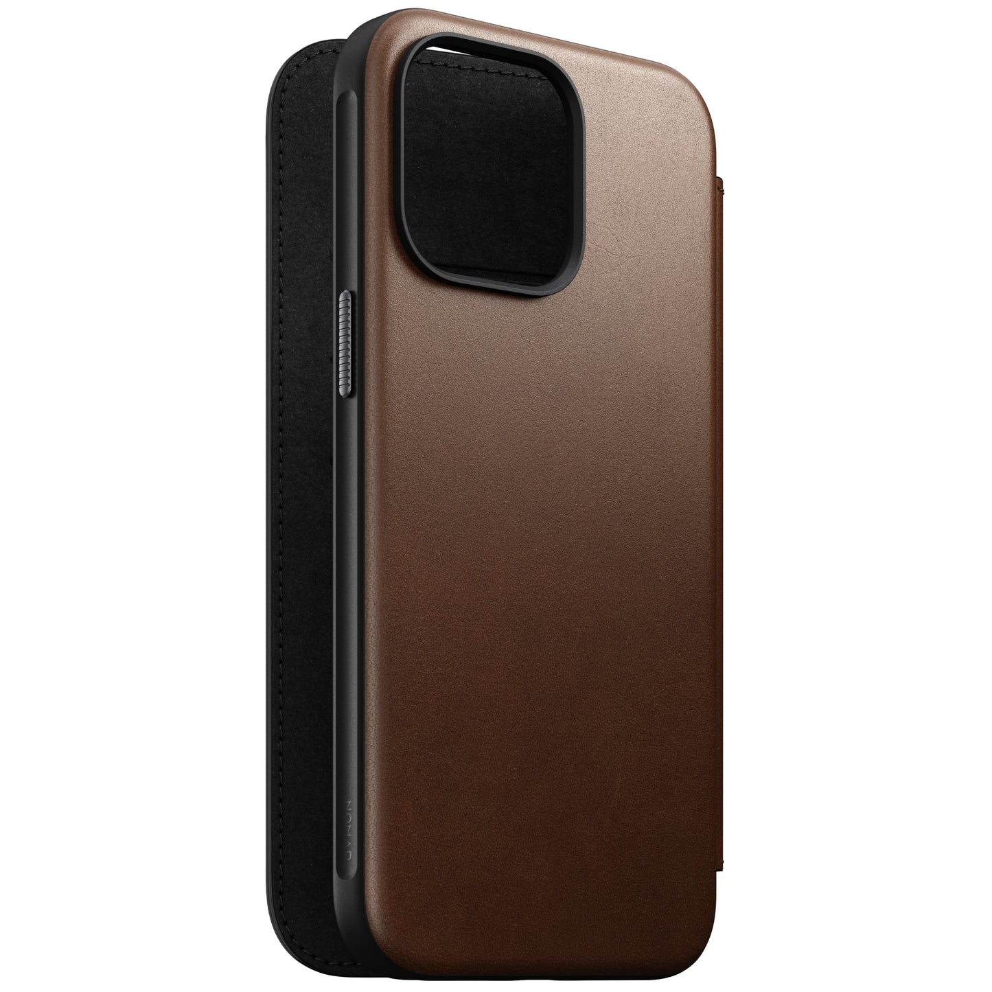 Nomad Lommebokdeksel i skinn med MagSafe til iPhone 15 Pro Max - Brun