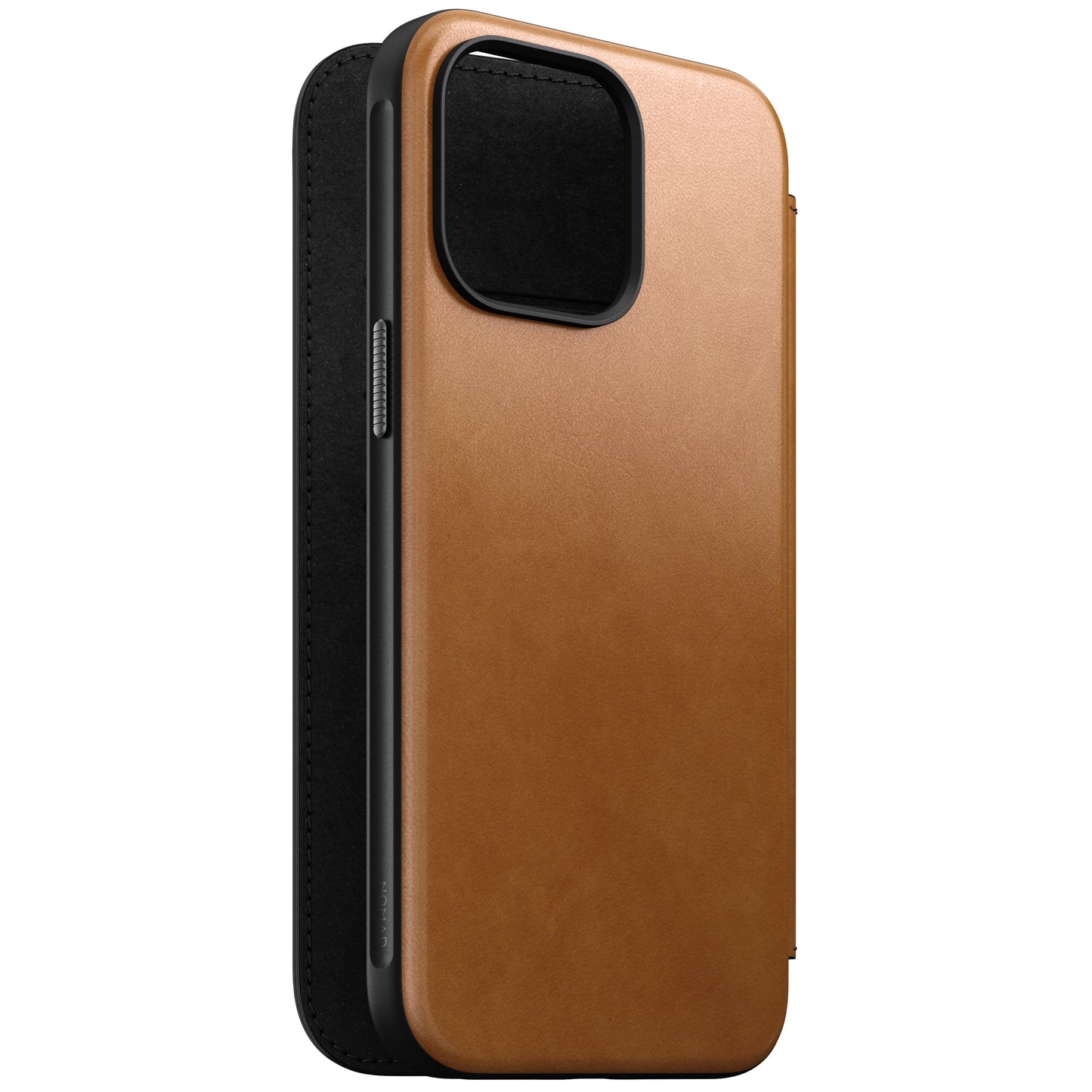 Nomad Lommebokdeksel i skinn med MagSafe til iPhone 15 Pro Max - Tan