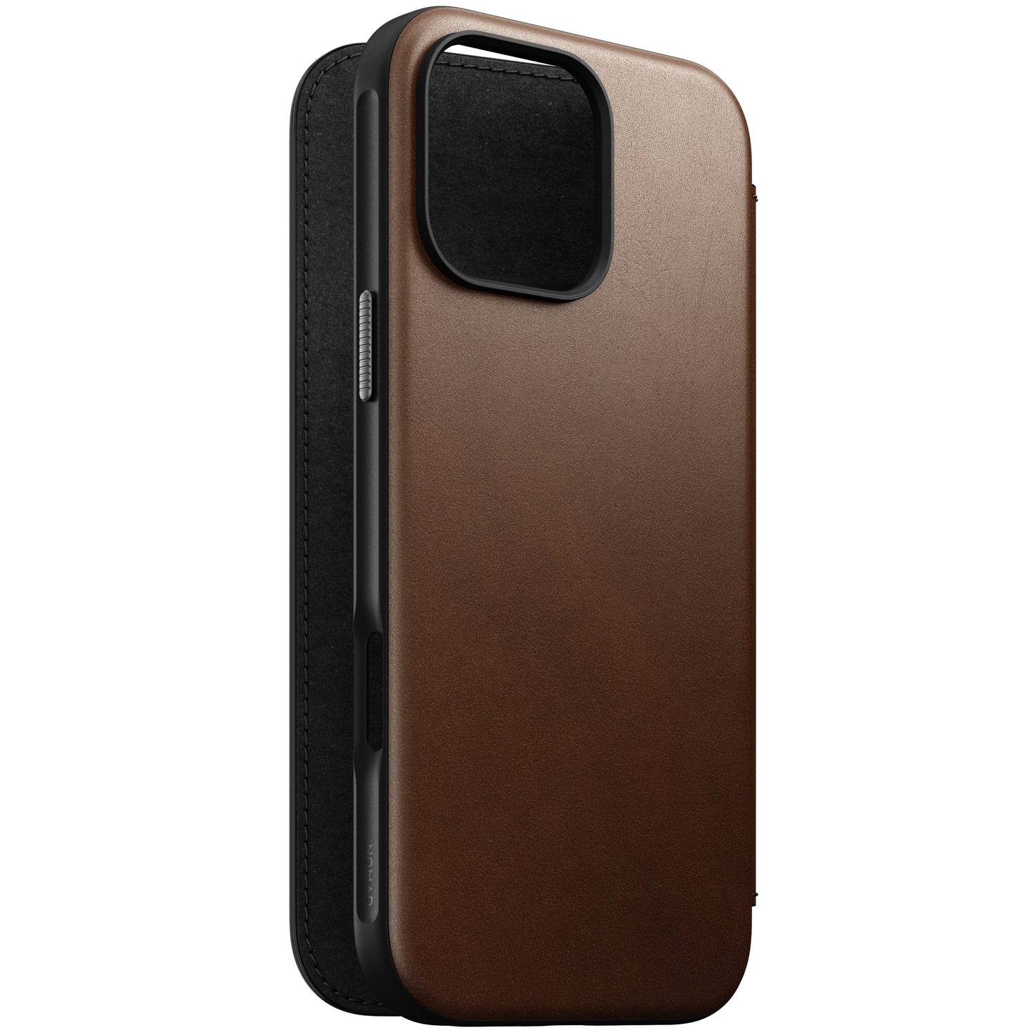 Nomad Lommebokdeksel i skinn med MagSafe til iPhone 16 Pro Max - Brun