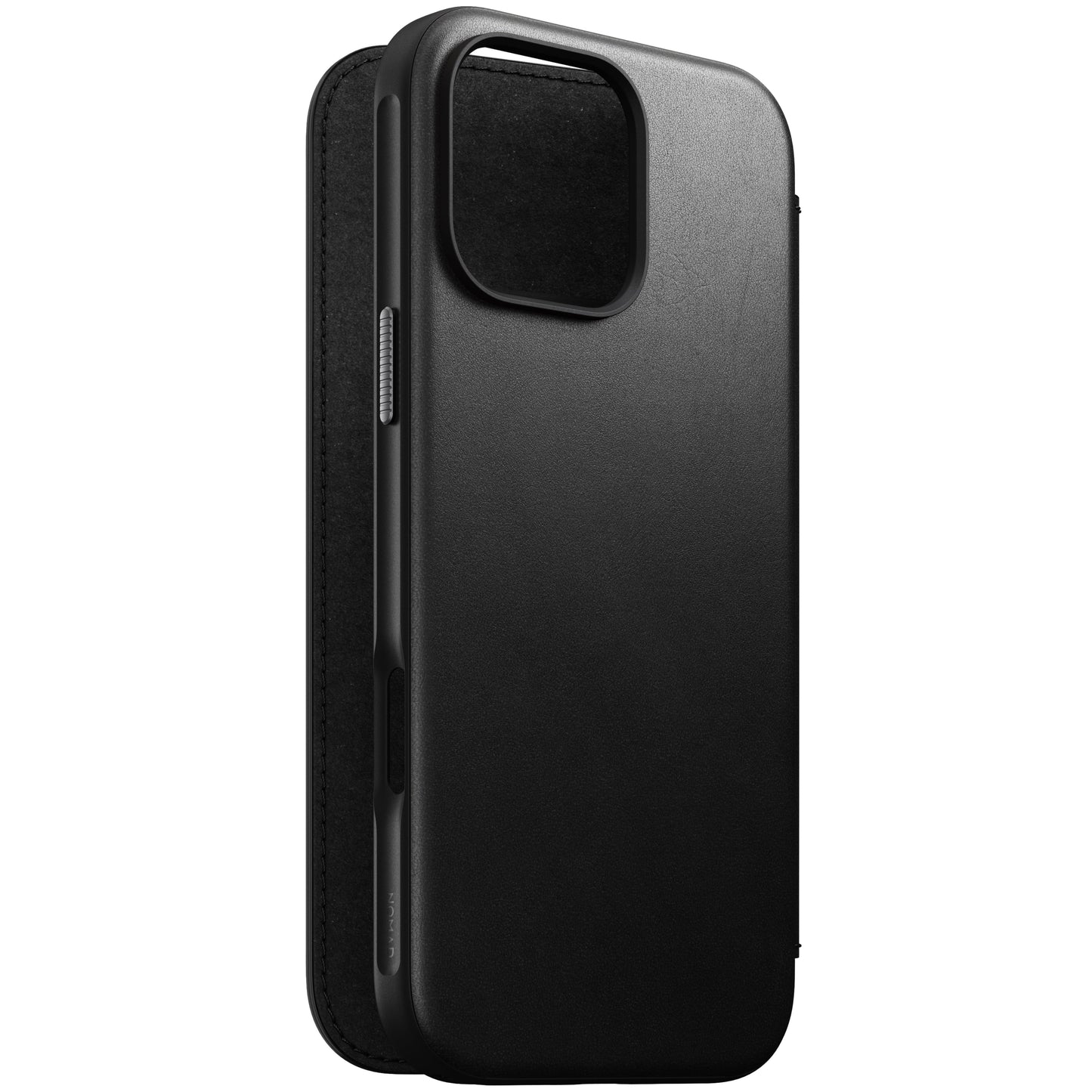 Nomad Lommebokdeksel i skinn med MagSafe til iPhone 16 Pro Max - Svart