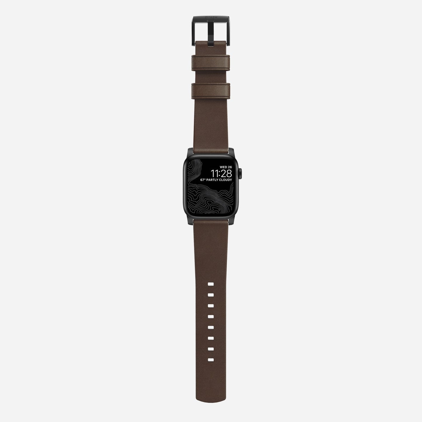 Nomad 42/41 mm Moderne Skinnrem med Svart Spenne - Brun