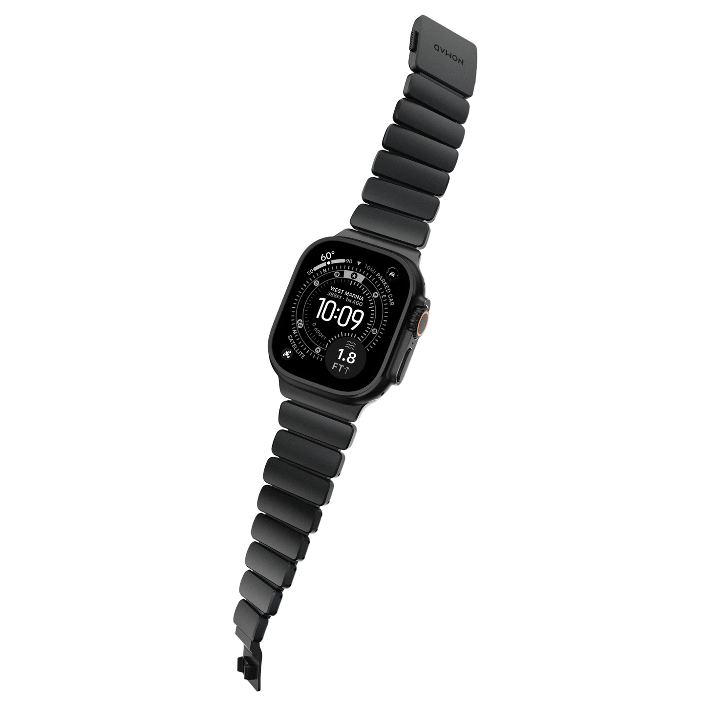 Nomad 49/46 mm Stratos Band Reim - Black Titanium/Black