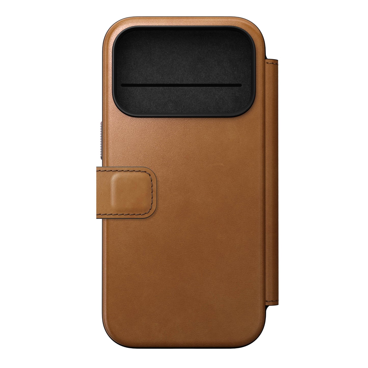 Nomad Lommebokdeksel i skinn med MagSafe til iPhone 17 Pro - Tan