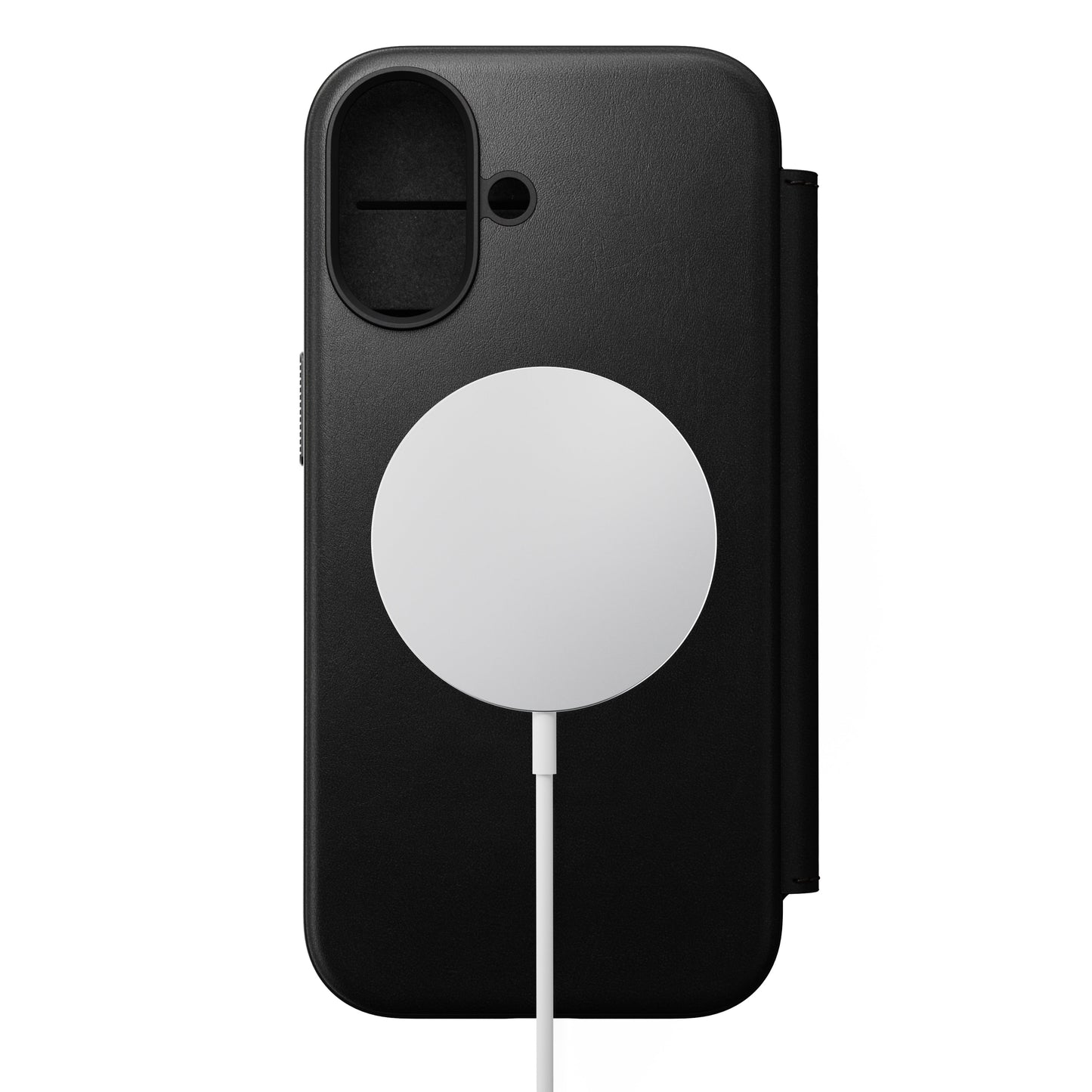 Nomad Lommebokdeksel i skinn med MagSafe til iPhone 17 - Svart