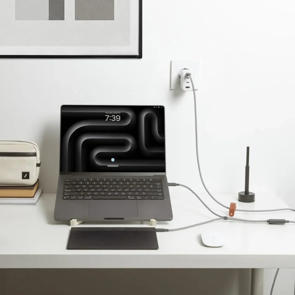 Native Union 2-i-1 USB-C til USB-C ladekabel 2m - Zebra