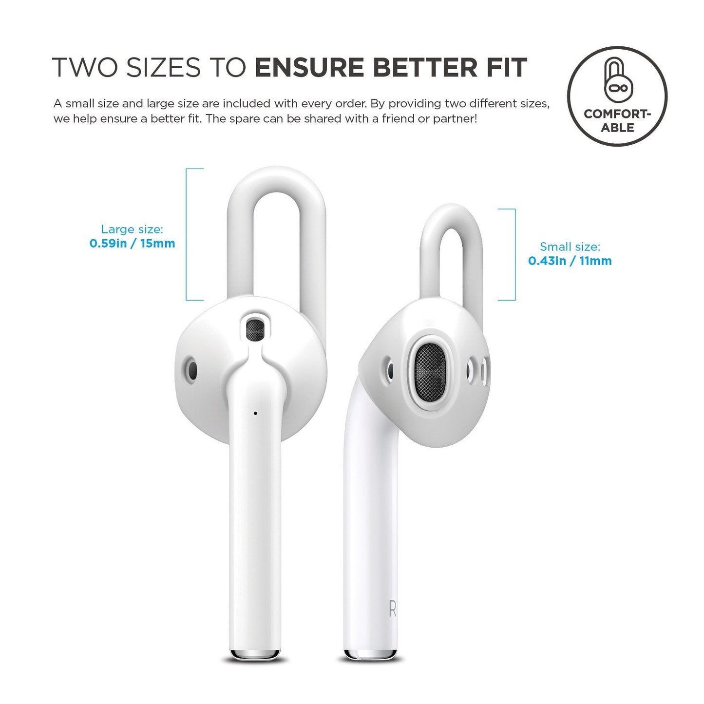 Elago EarPads til AirPods - Hvit