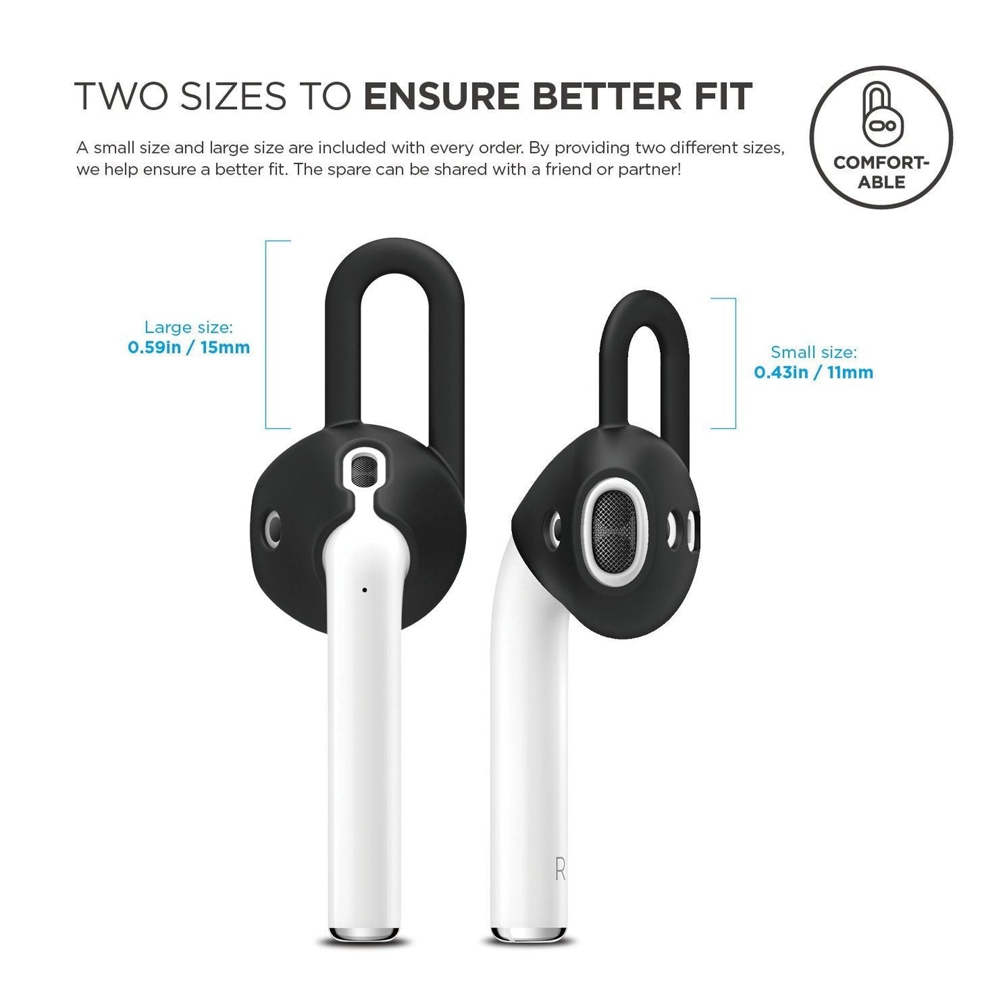 Elago EarPads til AirPods - Svart