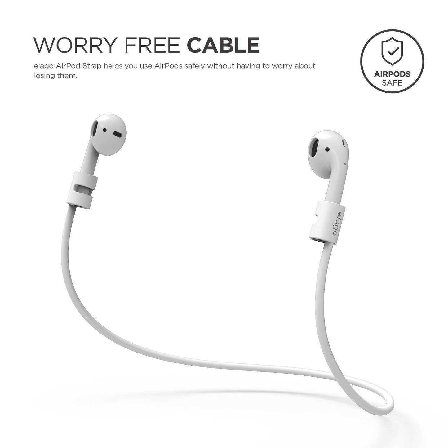Elago Straps til AirPods (1. og 2. gen.) - Hvit