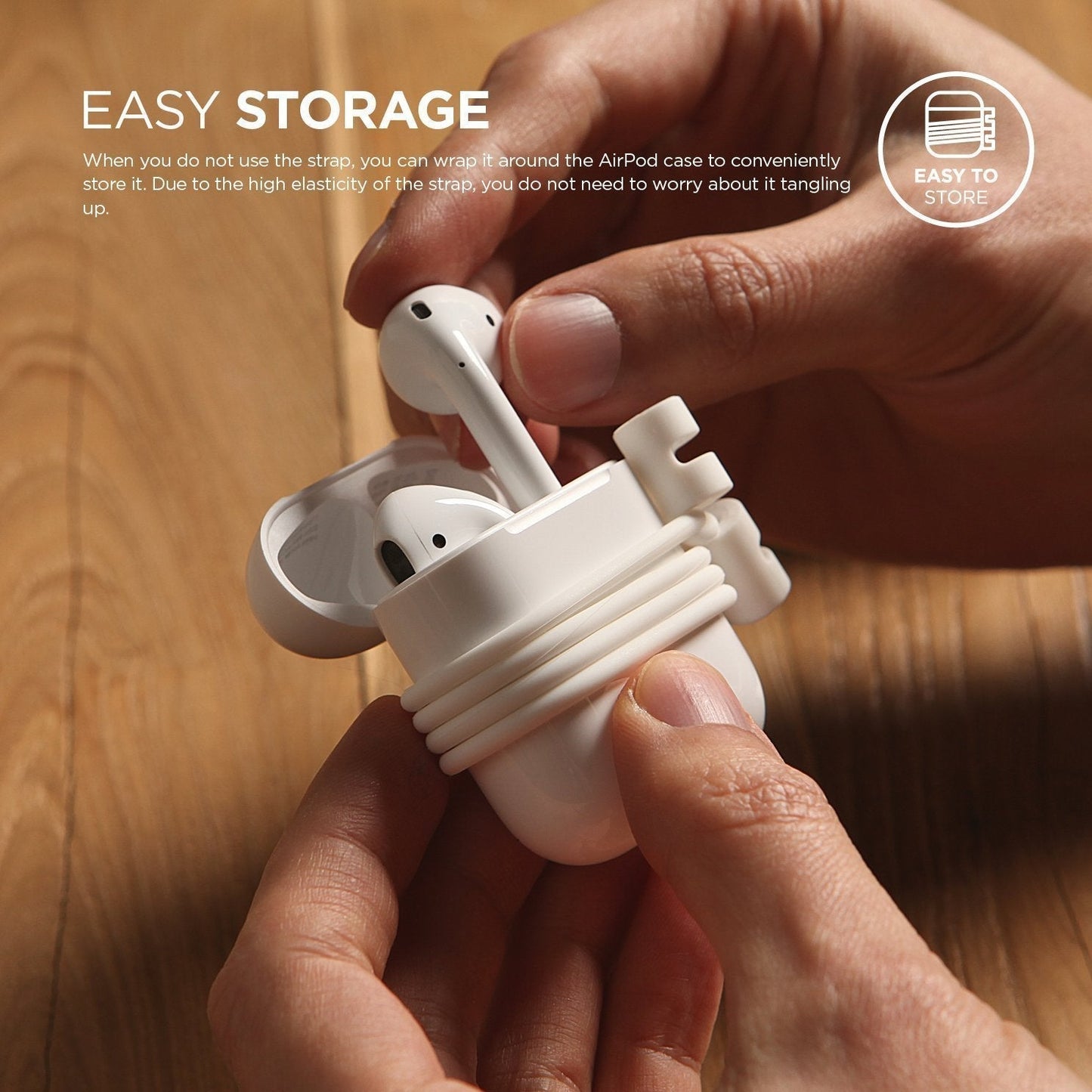 Elago Straps til AirPods (1. og 2. gen.) - Hvit