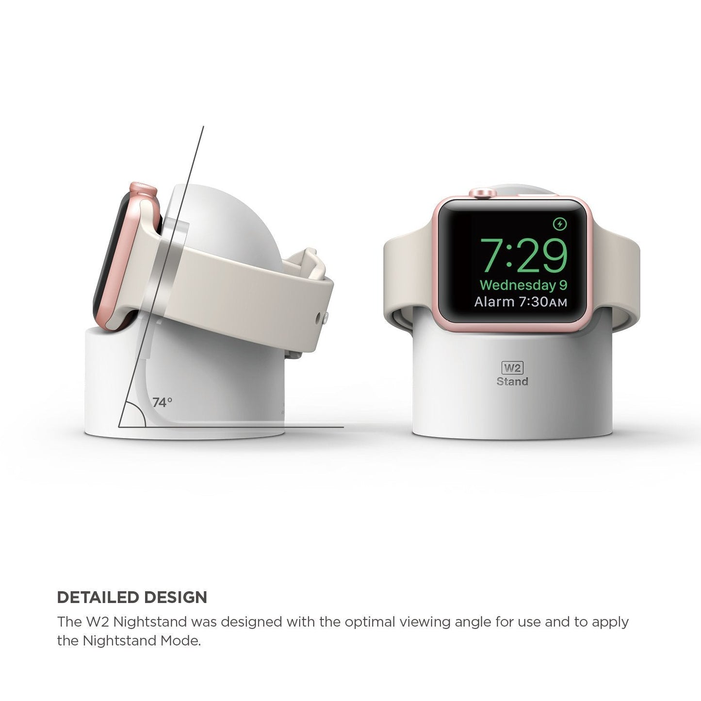 Elago W2 docking til Apple Watch - Hvit