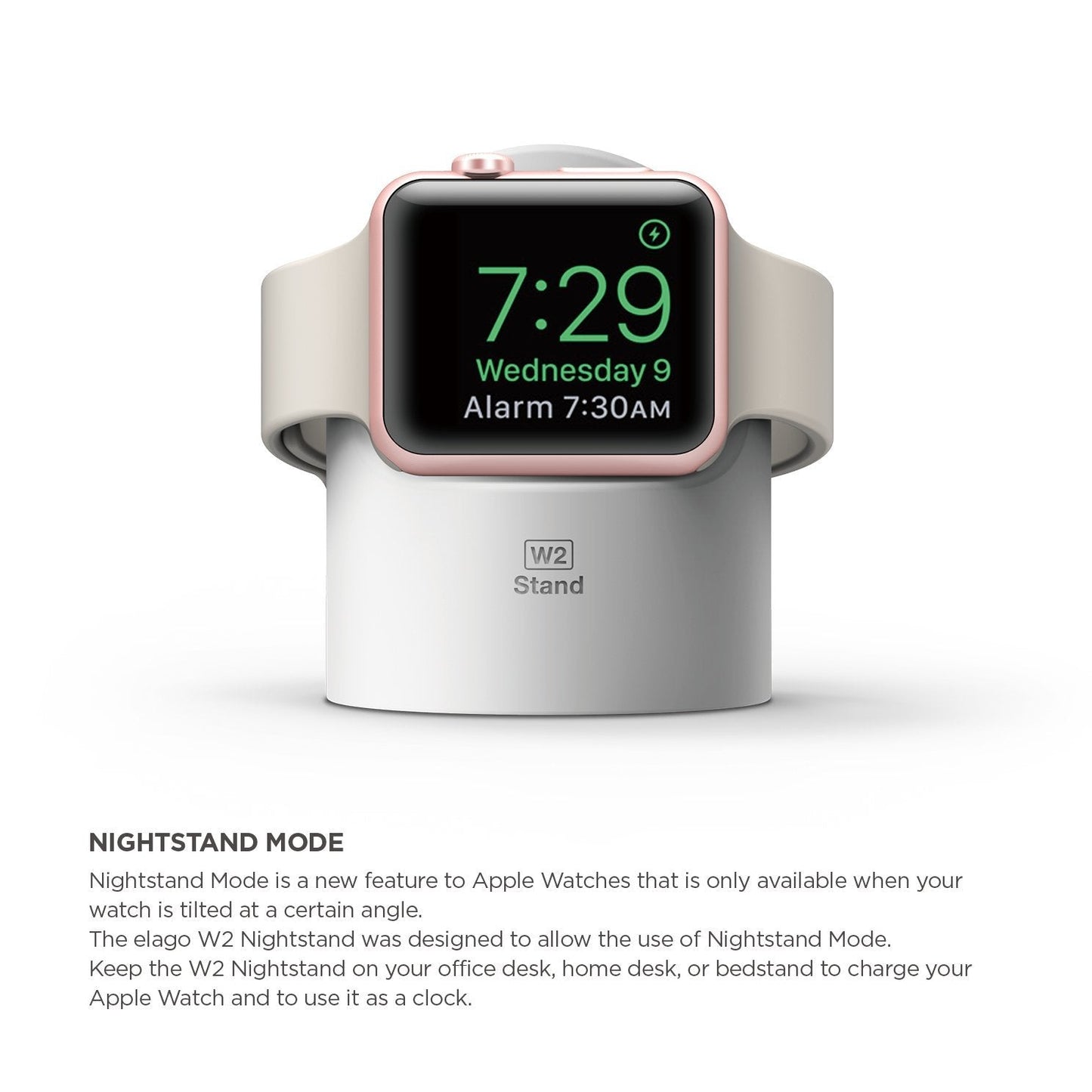 Elago W2 docking til Apple Watch - Hvit