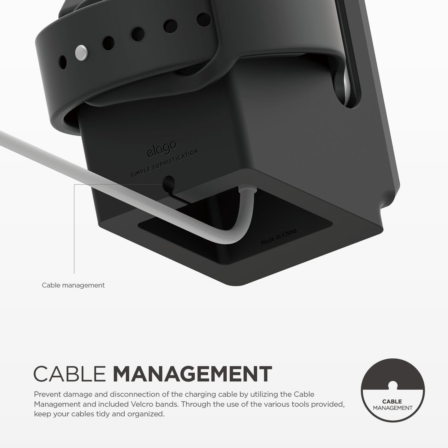 Elago W3 docking til Apple Watch - Svart