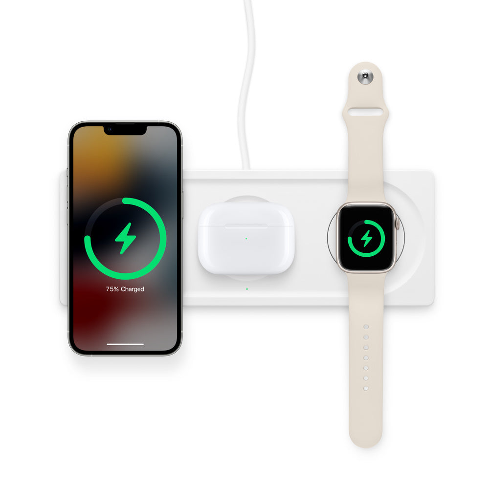 Belkin 3-i-1 MagSafe Trådløs Ladeplate - Hvit