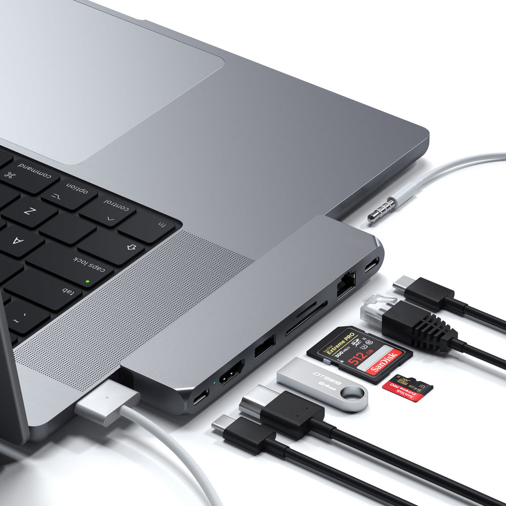 Satechi Pro Hub Max Multiport Adapter - Stellargrå