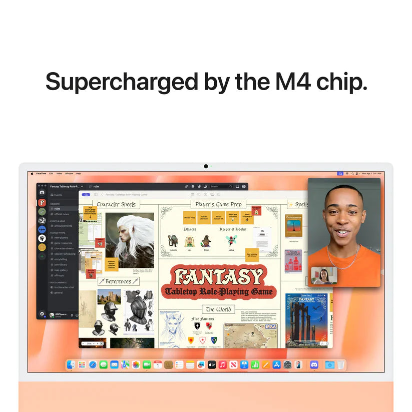 iMac 24-tommer M4 10GPU 256GB SSD 16GB Minne - Oransje