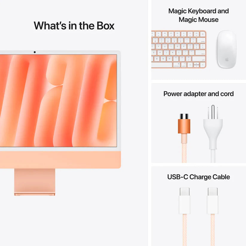 iMac 24-tommer M4 10GPU 256GB SSD 16GB Minne - Oransje