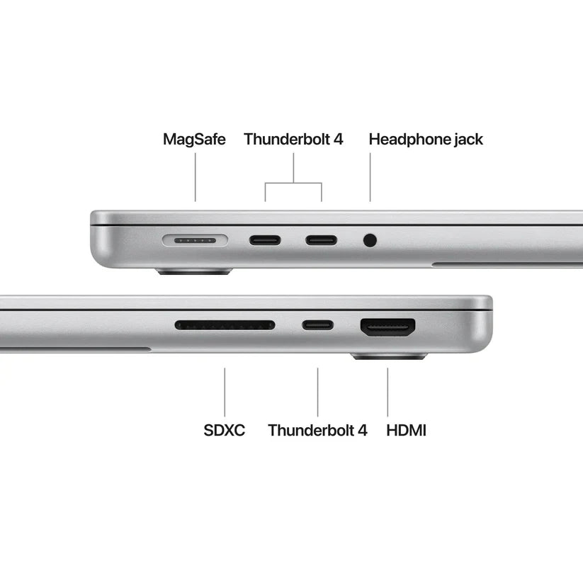 MacBook Pro 14-tommer M4 512GB SSD 16GB Minne med 96W lader og US tastatur - Sølv