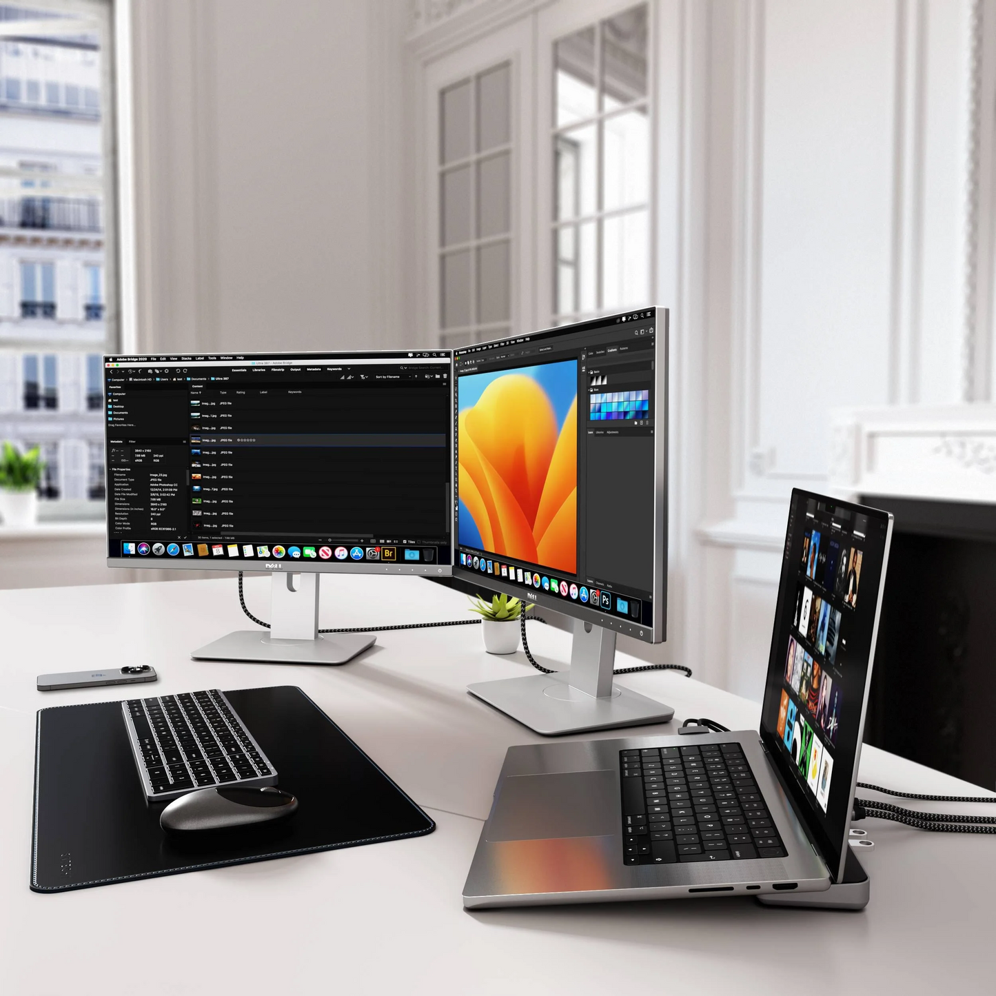 Satechi USB-C Dual Dockingstasjon med NVMe SSD-kabinett