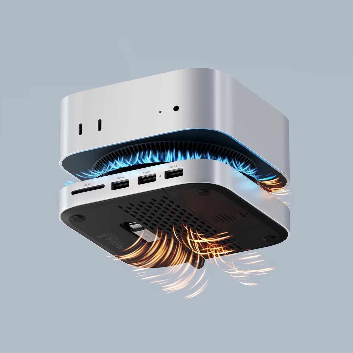 Satechi Mac mini M4 Stand Hub med SSD-kabinett