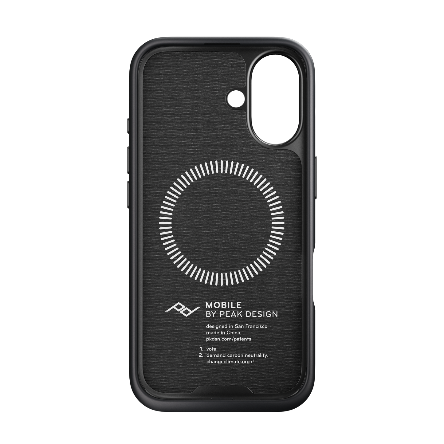 Peak Design Mobile Everyday Fabric MagSafe Deksel til iPhone 16 - Charcoal