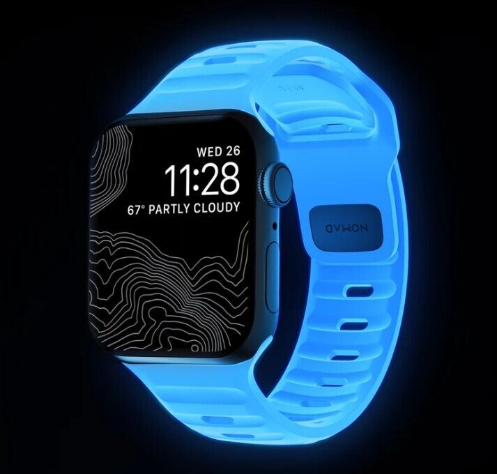 Nomad 41/40mm Sport Band Reim - Limited Edition Icy Blue Glow