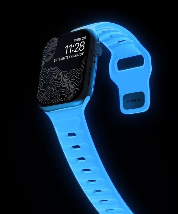 Nomad 41/40mm Sport Band Reim - Limited Edition Icy Blue Glow